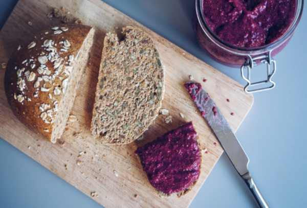 Huel Quick Bread with Berry Chia Jam